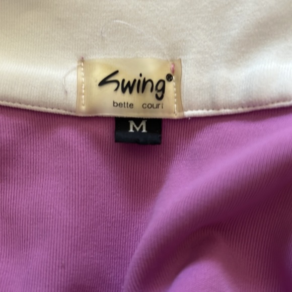 New Without Tag Pink & White Swing Long Sleeve Top M - Picture 5 of 6